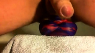 amateur Anal sex toy fun with flint the bad dragon !