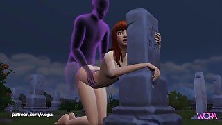 She goes to the cemetery for one last fuck with her boyfriend