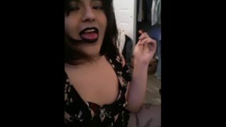 Solo Sissy Shemale CD Showing Tits and Cumshot (w/ moaning)