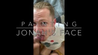 Painting His Face with an 8 Day Load - Jonah Slakes' Smooth Hole teased with Uncut Latino Cock