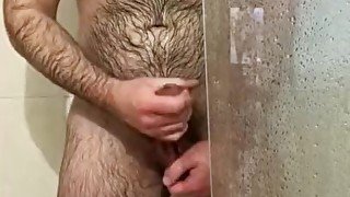 Edging in the shower with an explosive finish