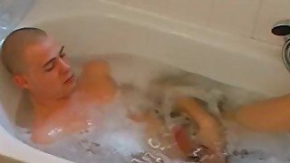 Euro twinkies butt banging during bubbly bath