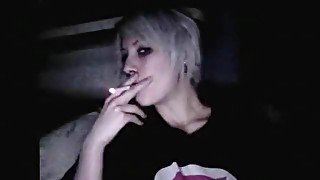 Exotic amateur Blonde, Smoking xxx video