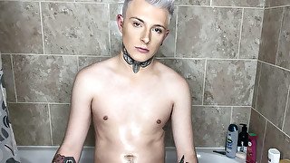 Fit Young Teddy In The Bathroom - Teddy Lane