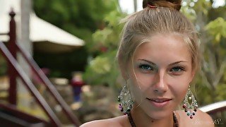 Stunning Russian with natural body & blonde hair Krystal Boyd