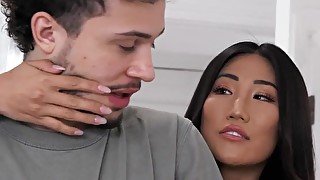 Asian stunner and her kinky friend fucking after massage