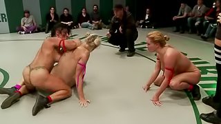 Lesbians Go Wild On Tag Team Wrestling!