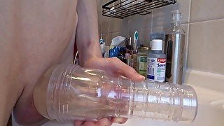 Stamina Challenge Episode 2 - Side View Clear Fleshlight