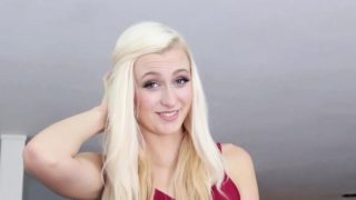 Blonde teen gets creampie