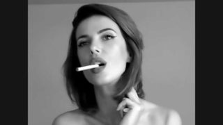 Charming sexy girl smoking