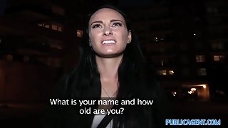 PublicAgent: Dark haired stunner fucks for free phone