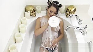 DELILIAH - Teenage Kitten plays with milk all over her 32DD