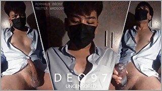 *UNCENSORED* Handsome Asian Guy Jerking Off and Horny Cum Shot #DEO97