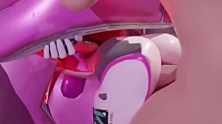 D.VA GETS STUCK IN HER MECH THEN ANAL FUCKED