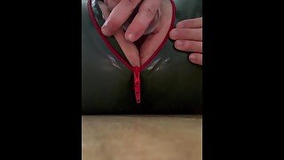 Anal Latexslave Filled