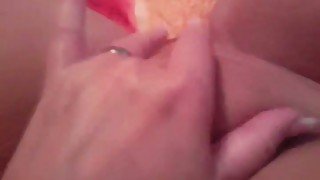 Pussy closeup self video and a big clitoris sticking out