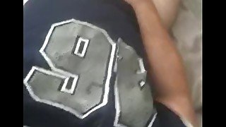 Cum in football jersey