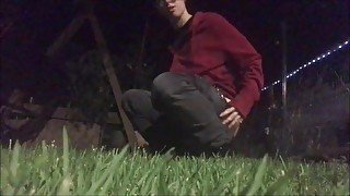 transguy has to piss outside