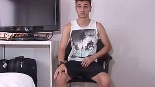 Latin Twink Amateur Gerard Jerking Off