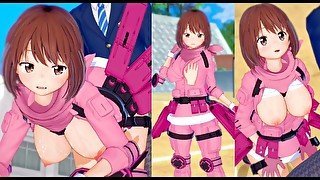 【エロゲーコイカツ！】ソードアートオンライン(SAO) レン(小比類巻香蓮)3DCG巨乳アニメ動画[Hentai Game Koikatsu! Ren(Anime 3DCG Video)]