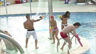 after fun by the pool Diana Dean decides to have memorable foursome