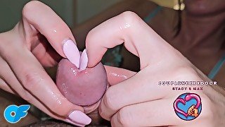 Sensual handjob with nailplay and biting 💋