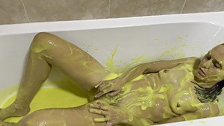 Gunge Orgasm In The Bath - Wet And Messy Orgasm