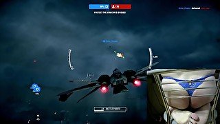 playing star wars in only panties. gameplay without comments