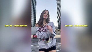 PATRIOTS FAN KARLI MERGENTHALER DOES VIRAL TIKTOK