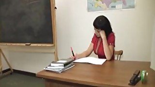 Horny teacher handjob