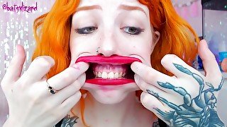 Slutty Ginger Ruin Her Makeup By Sucking Big Cook Asmr P1