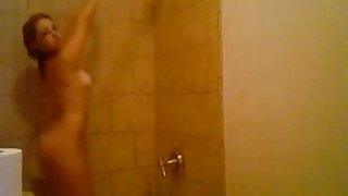 Filming myself all wet and naked in the shower room