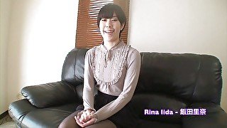 Adorable short hair Japanese MILF presents for cock