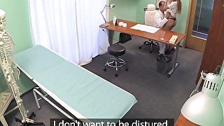 FakeHospital Nurse with a great arse sucks and fucks doctor for pay rise