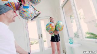 Birthday party turns into a hardcore fuck session with blonde