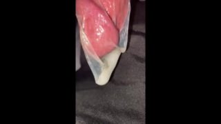 Condom Full of Cum - Large Load Sperm Ejaculating - Masturbation Orgasm - Solo Male Cumming Semen