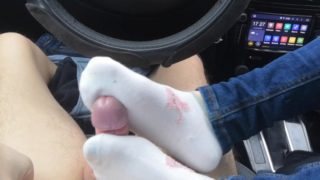 FOOTJOB and SOCKJOB and HandJob IN CAR