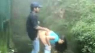 British Indian couple fuck in rain storm at hill station