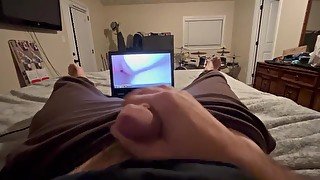 Risky cock stroking by my Fan while his WIFE was in the next room!💦💦😜