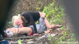 Towheaded Damsel Pummels Casual Boy In The Park