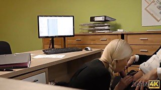 LOAN4K. Sex casting is performed in loan office by naughty agent