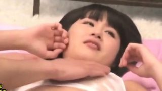 Japanese fantasy babe sucks before doggystyle