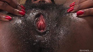 Interracial fucking between a white man and hairy puss ebony Nina Devon