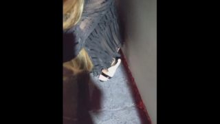 Hotwife public piss outside stripclub