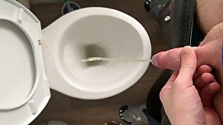 Just simple pissing in a dirty hostels toilet and flushing my piss down