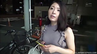 POV cock riding session with a Japanese MILF in a van