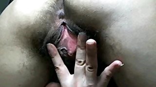 Hot milf masturbates and fucked her hairy pussy