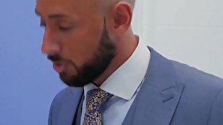 Suited Men Ass Breed Hard After Blowjob