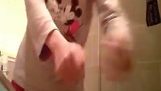 Spy cam vid of slim girlfriend of mine being caught in the bathroom