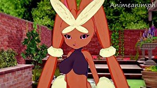 Training your Personal Lopunny with Creampies Until She Reaches Lv 100 - Pokemon Anime Hentai 3d